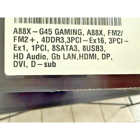 MSi Motherboard A88X-G45 Gaming AMD Socket FM2+ FM2 4DDR3 8SATA3 8USB3 HD Audio - Picture 3 of 7